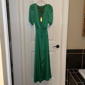 NWT Alexa Admor wrap dress in green; size 14